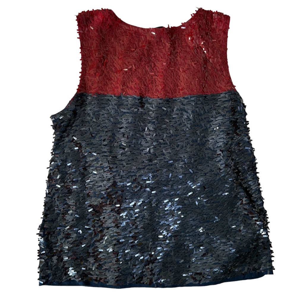 J.Crew Collection Red & Black Color-Block Sequin … - image 4